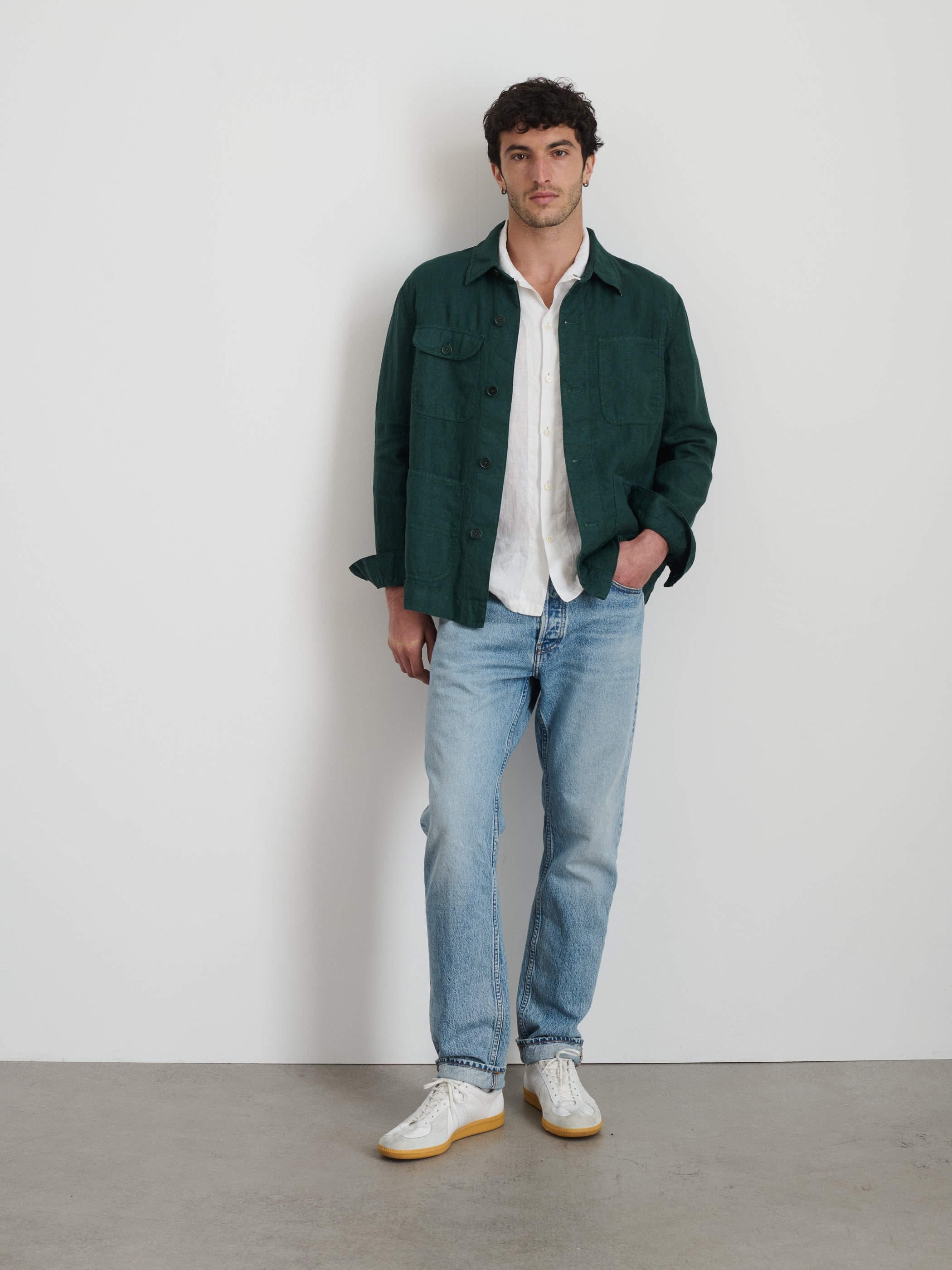 Alex Mill — Garment Dyed Work Jacket in Linen — view 2