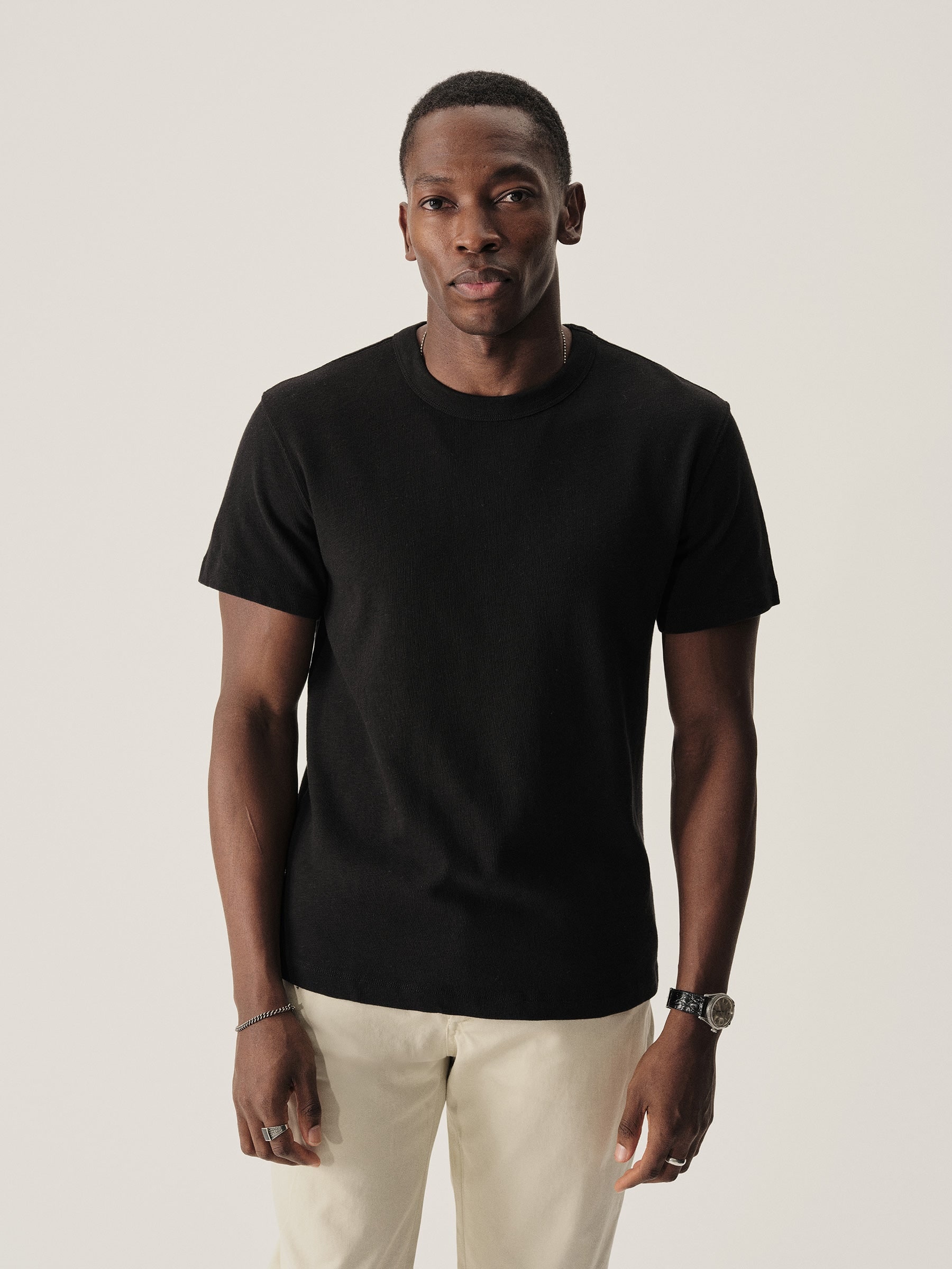 Buck Mason — Black Field-Spec Cotton Heavy Tee — view 2