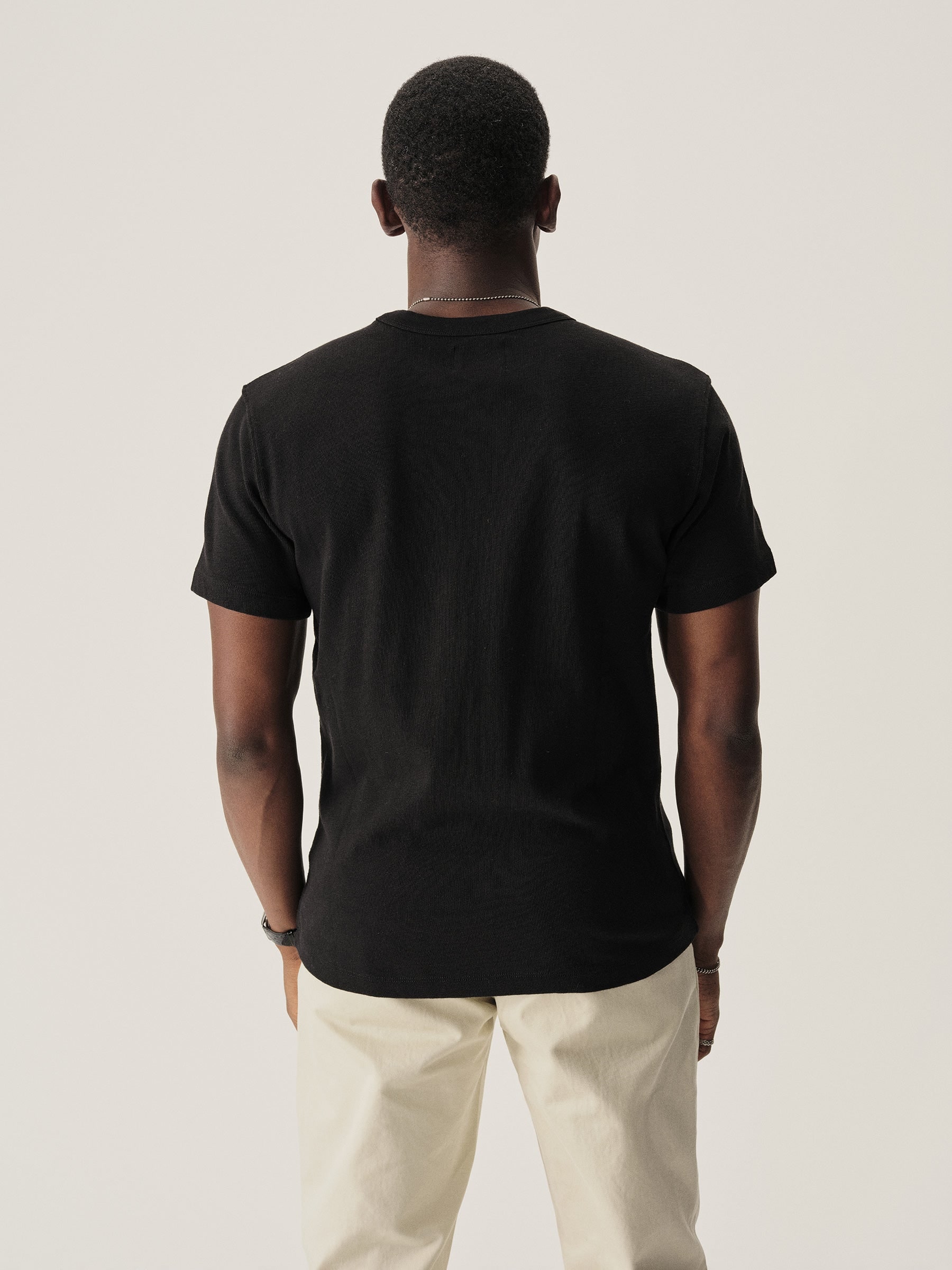 Buck Mason — Black Field-Spec Cotton Heavy Tee — view 5