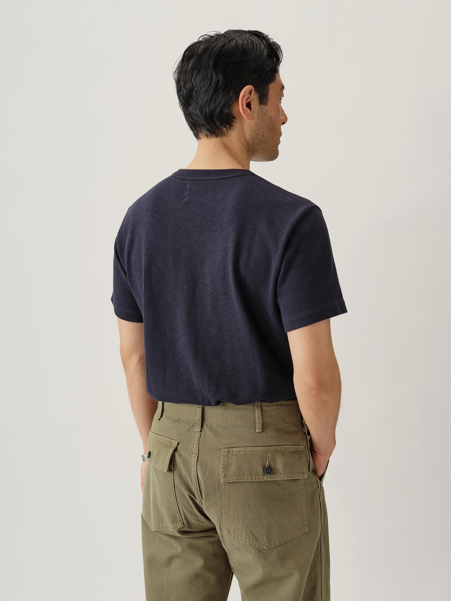 Buck Mason — Dress Navy Field-Spec Heavy Tee — view 4