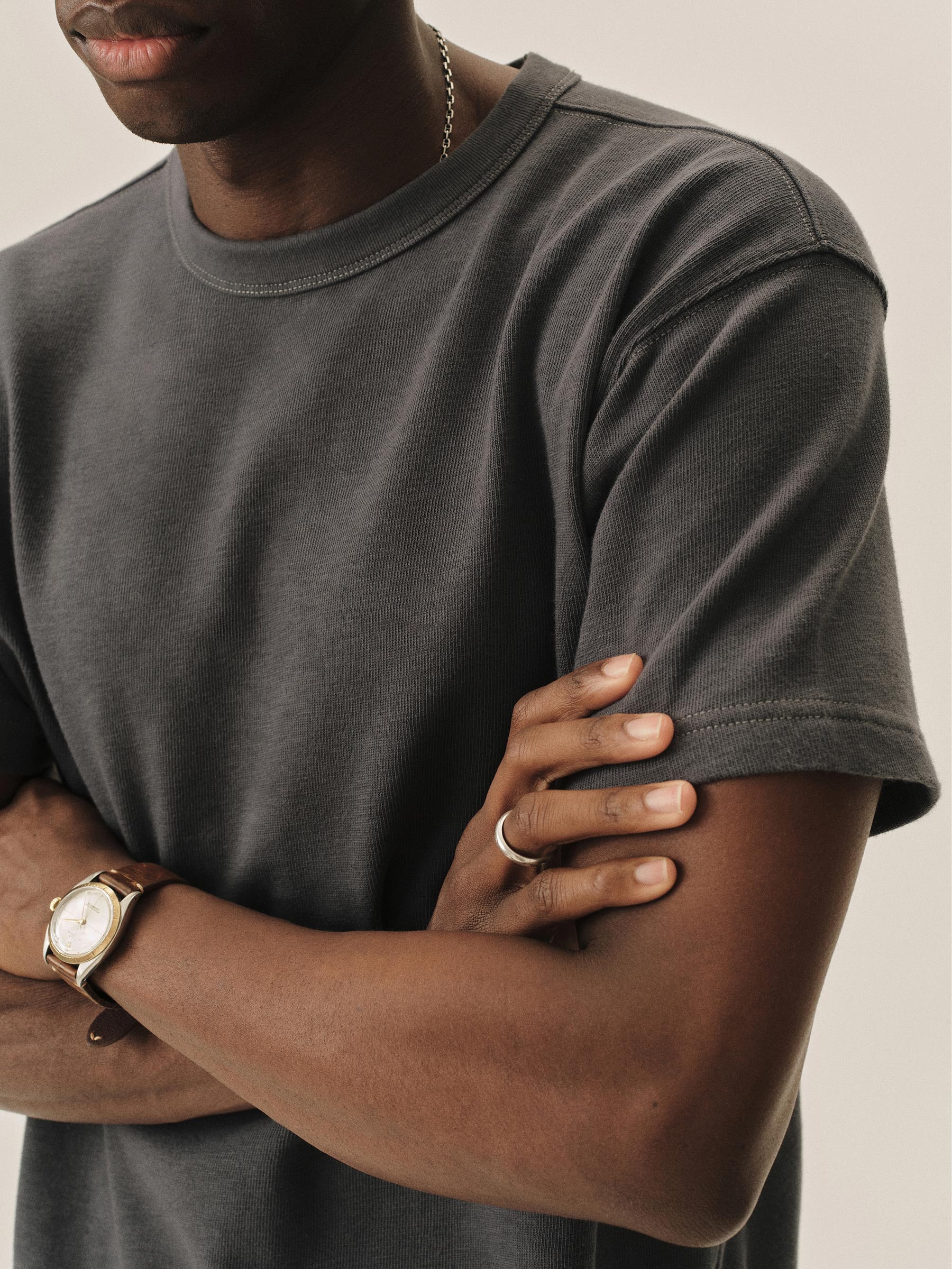 Buck Mason — Pacific Dusk Field-Spec Cotton Heavy Tee — view 3