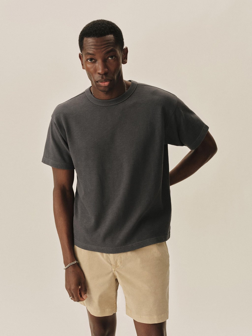 Buck Mason — Pacific Dusk Field-Spec Cotton Heavy Tee — view 5