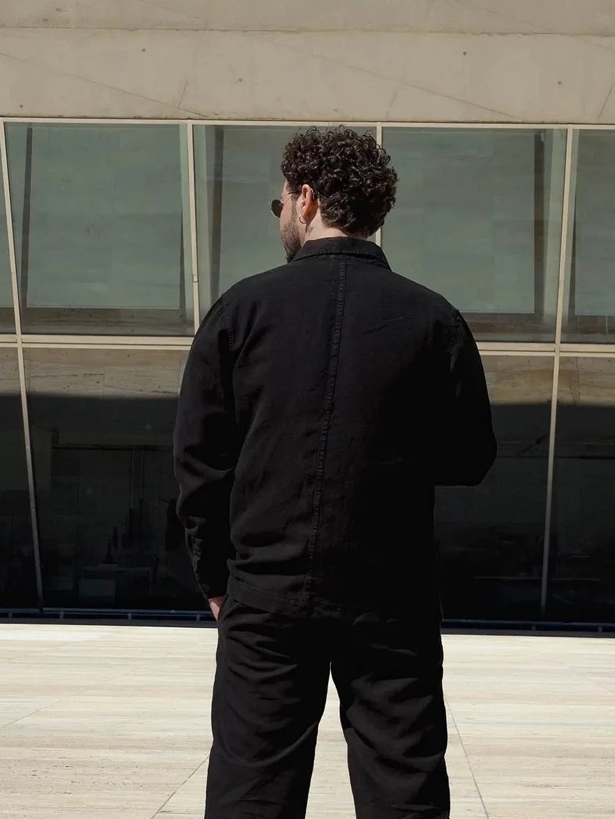 CARPASUS — Overshirt Abaca Black — view 3