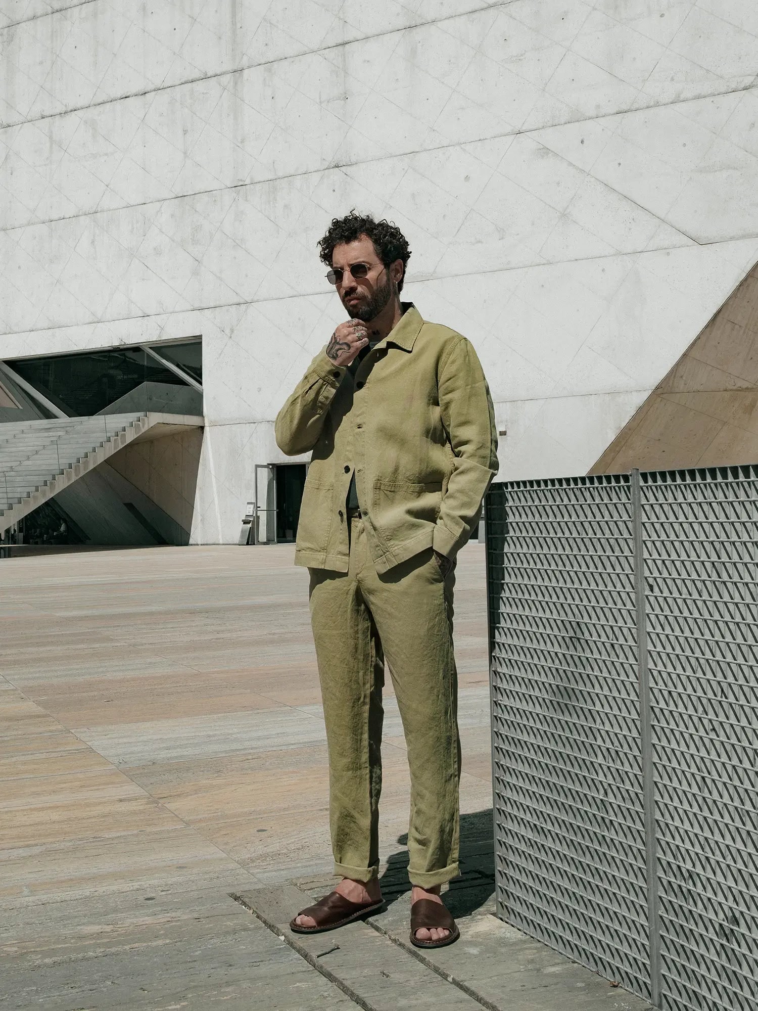 CARPASUS — Overshirt Abaca Olive — view 2