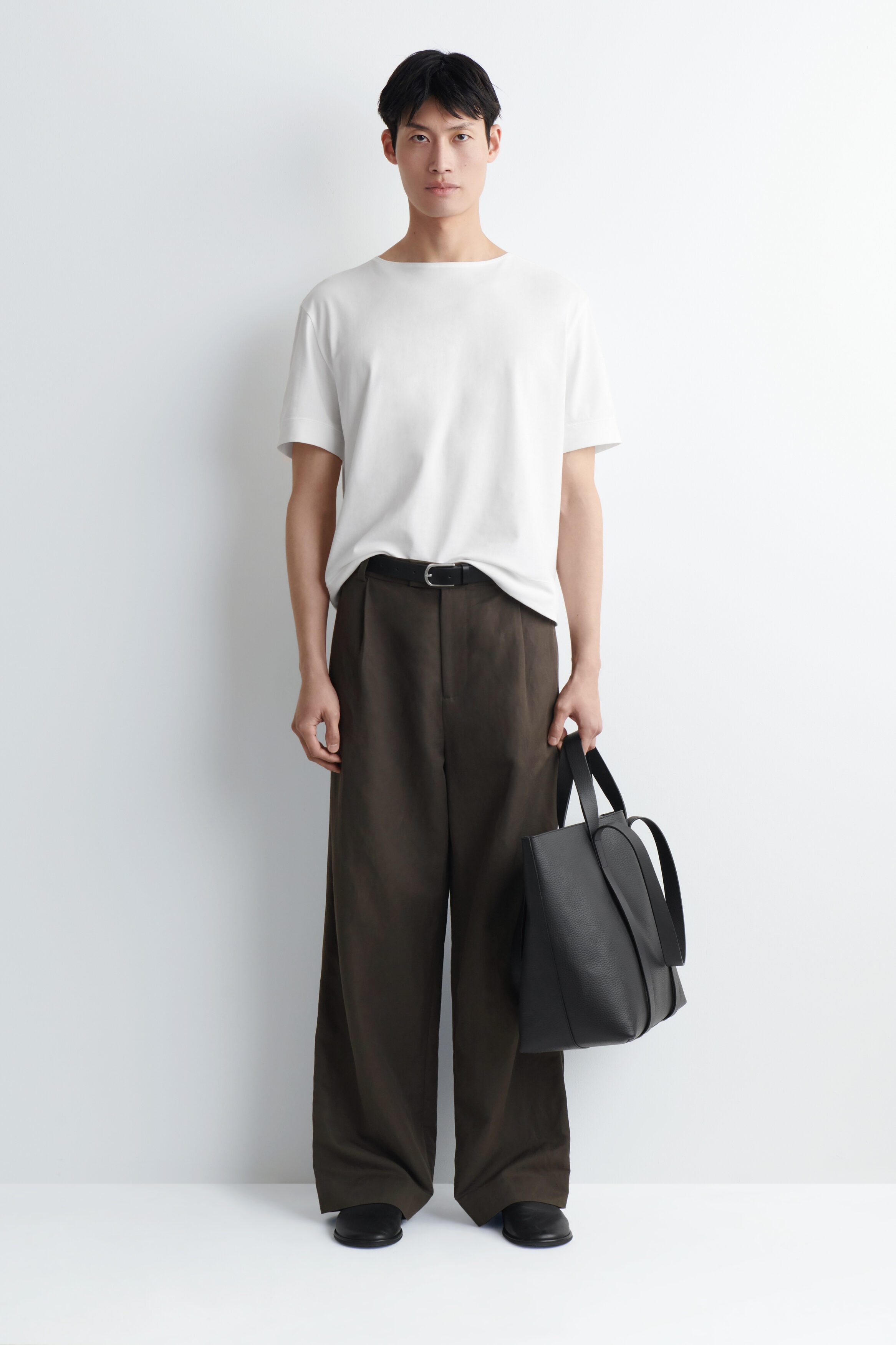 COS — Boat-Neck Cotton T-Shirt — view 5