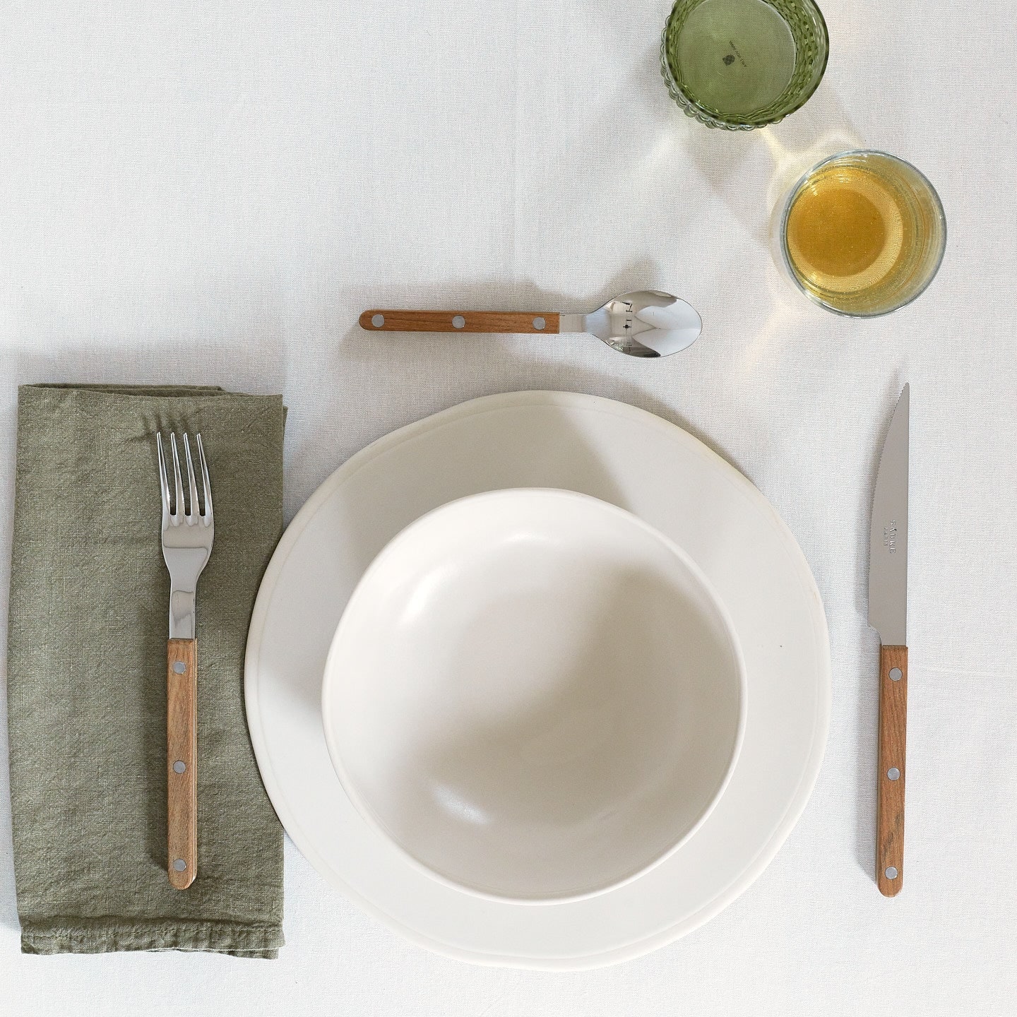 Hawkins New York — Simple Linen Napkin - Olive — view 4
