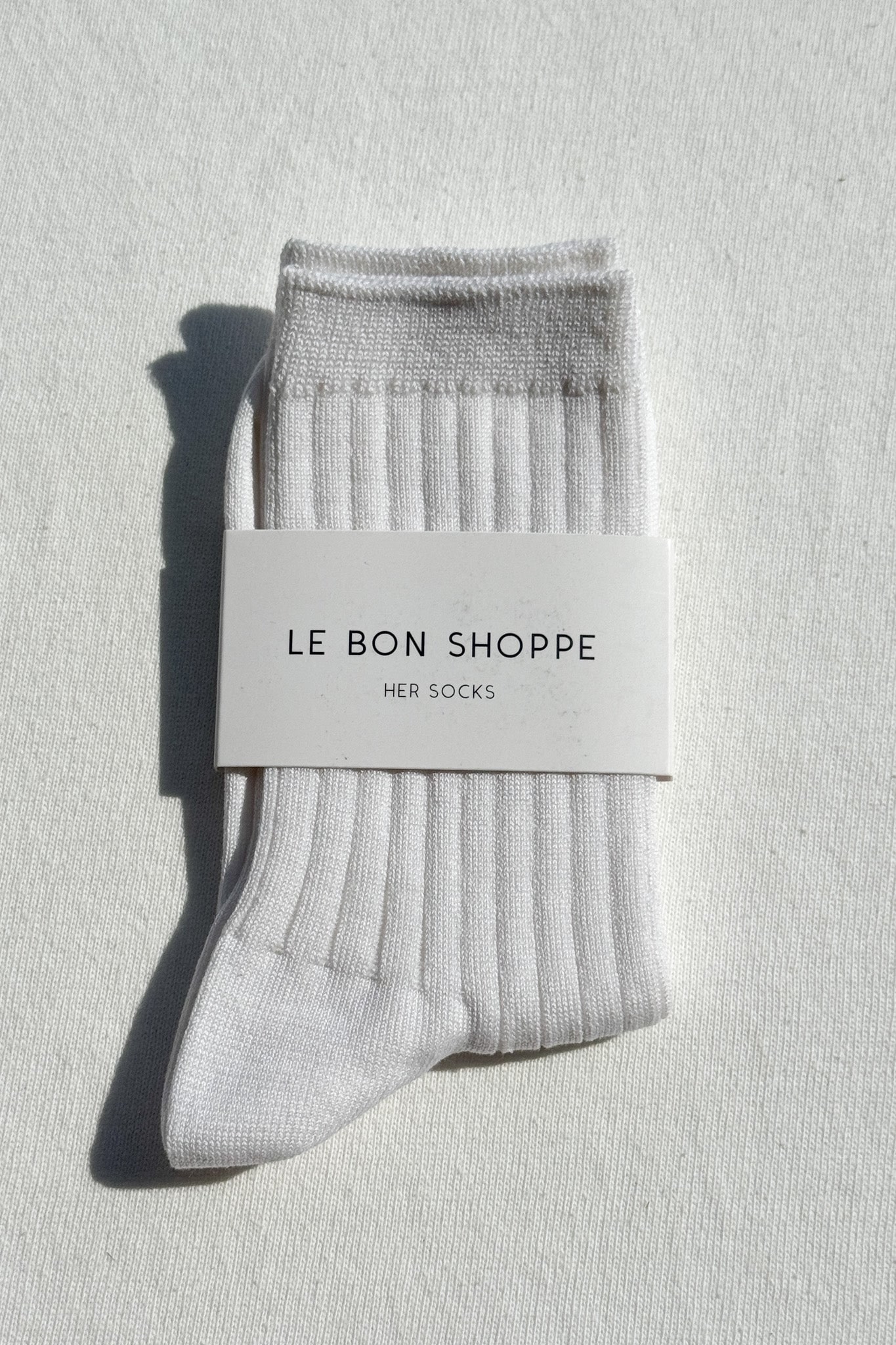 Le Bon Shoppe — Her Socks (MC cotton) - Classic White — view 5
