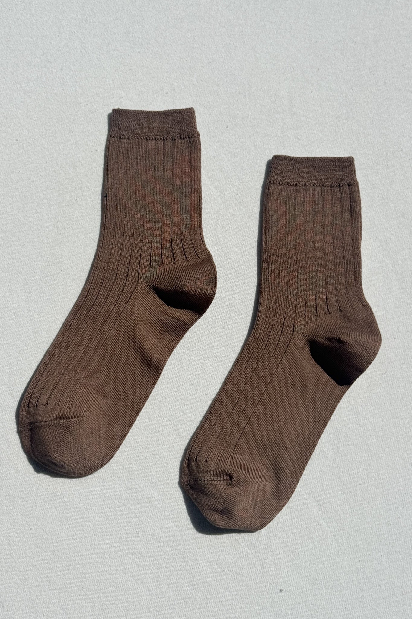 Le Bon Shoppe — Her Socks (MC cotton) - Dark Tan — view 4