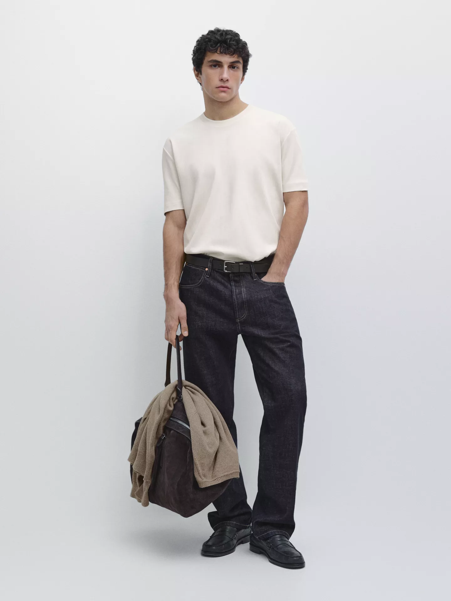 Massimo Dutti — 100% Cotton Short-Sleeve T-Shirt — view 2