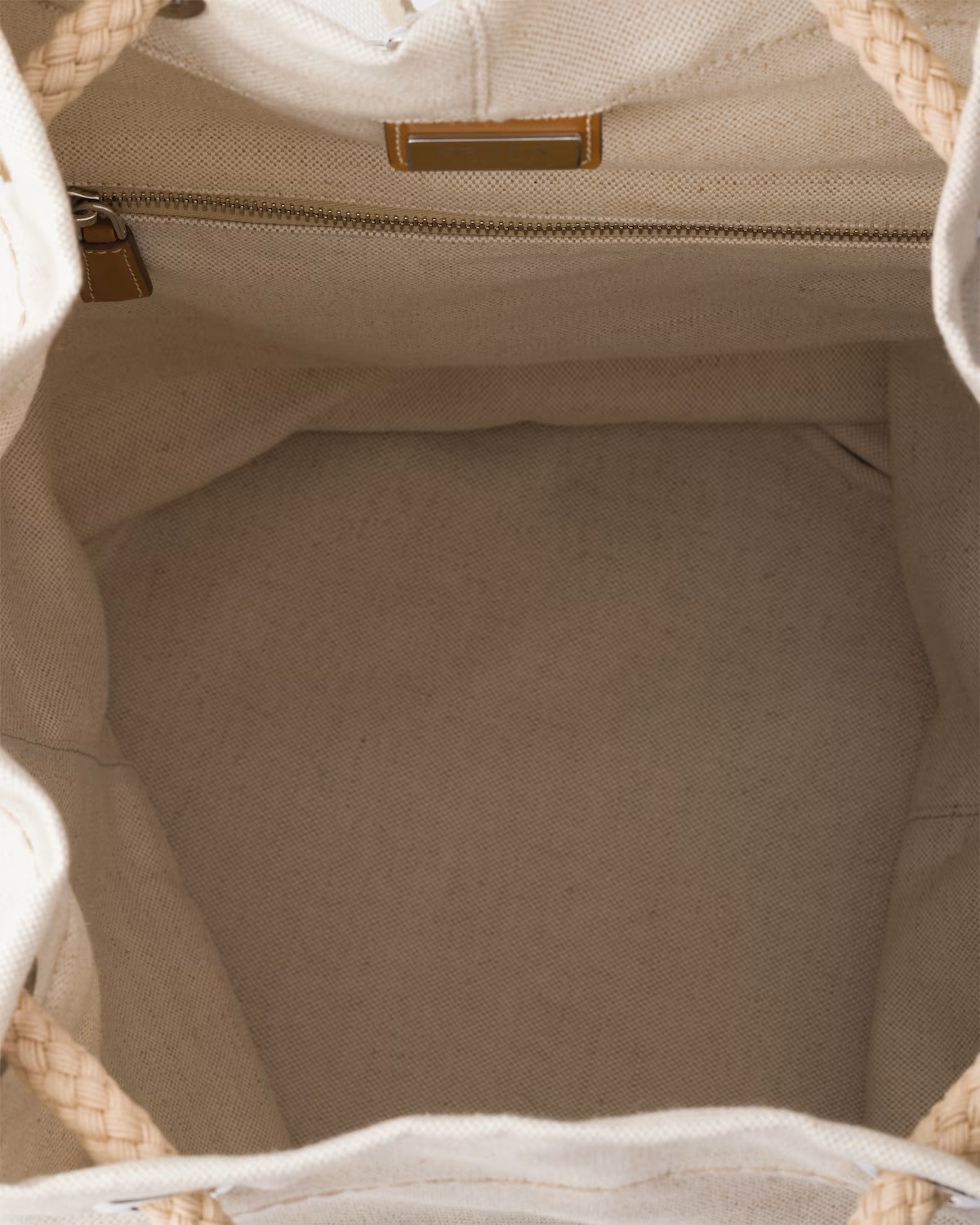 Prada — Linen-Blend Drawstring Duffel — view 5