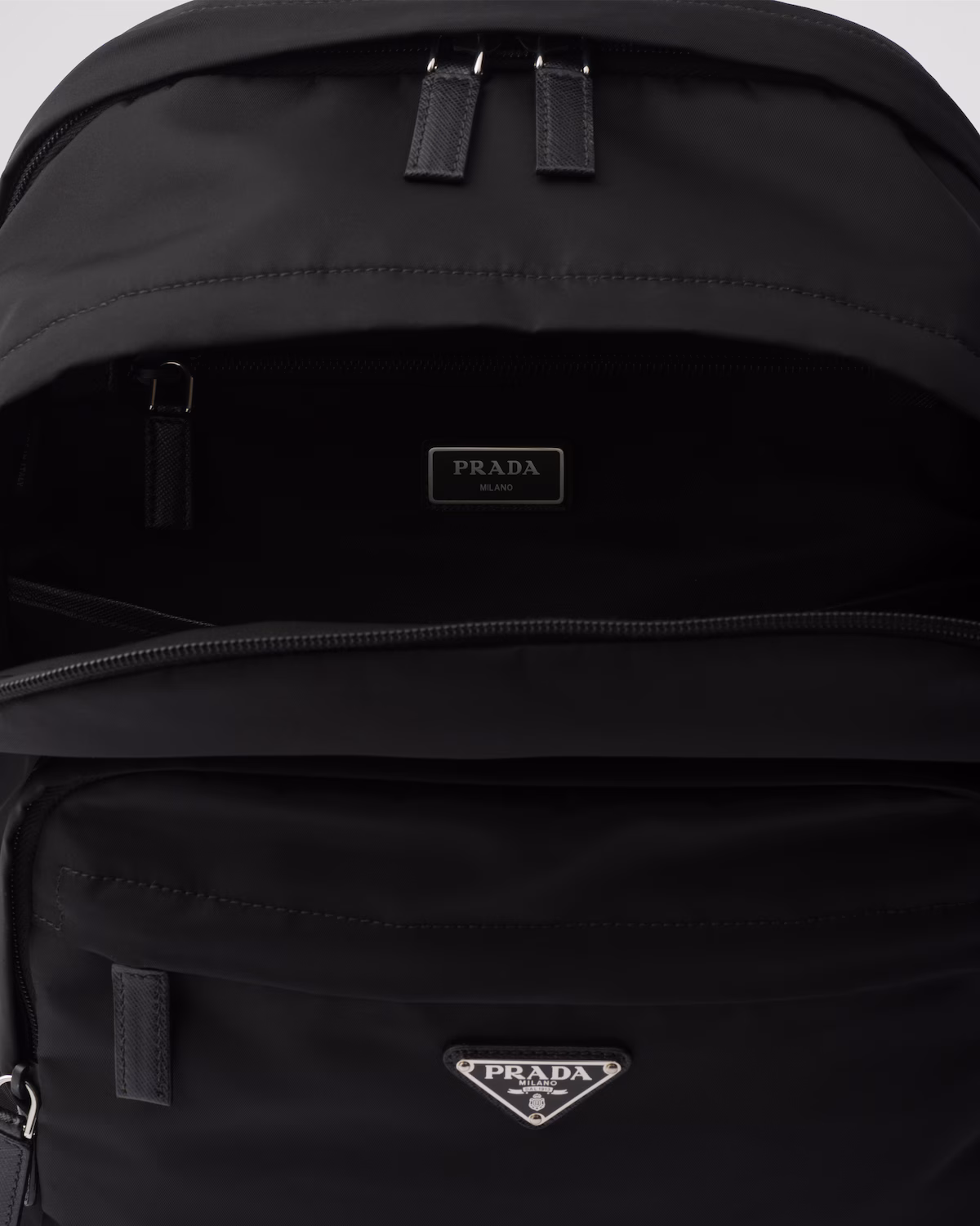 Prada — Re-Nylon and Saffiano Leather Backpack — view 4