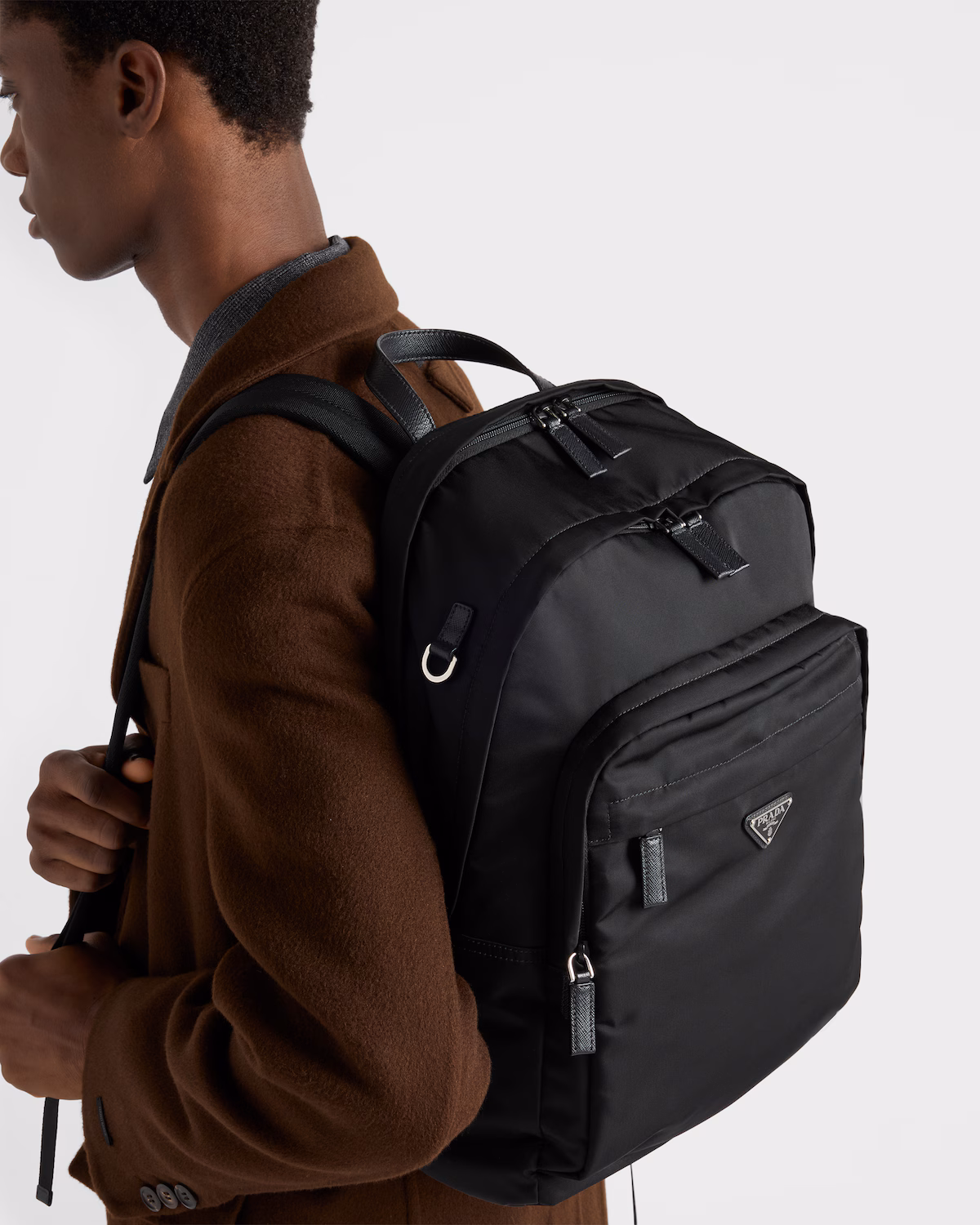 Prada — Re-Nylon and Saffiano Leather Backpack — view 5